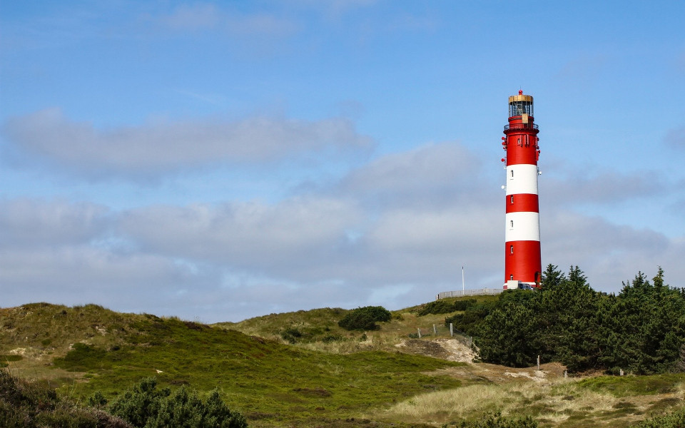 Landschaft mit Leuchtturm an der Nordsee