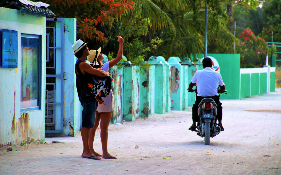Familie auf den Malediven