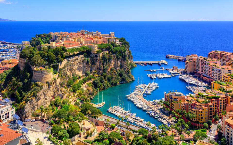 Hafen und Bucht von Monaco