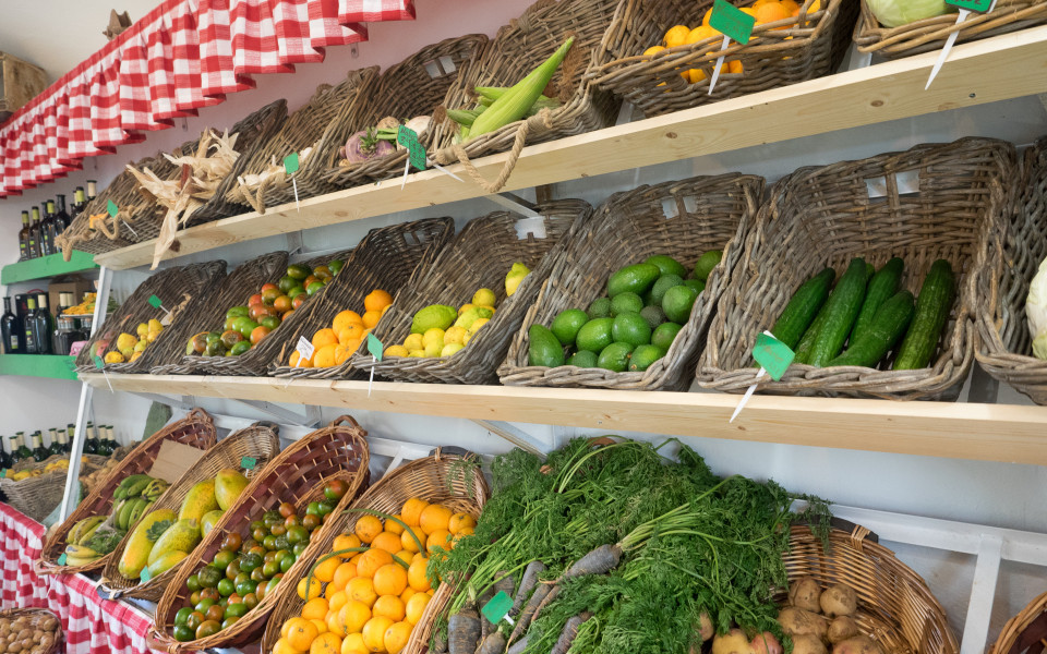 Nachhaltiges Geschäft auf Lanzarote mit Gemüse und Obst